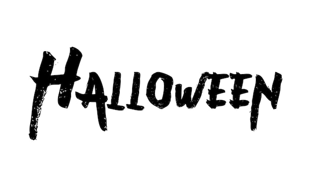 Feliz letra de Halloween Caligrafía de vacaciones para cartel de felicitación de cartel de invitación a una fiesta