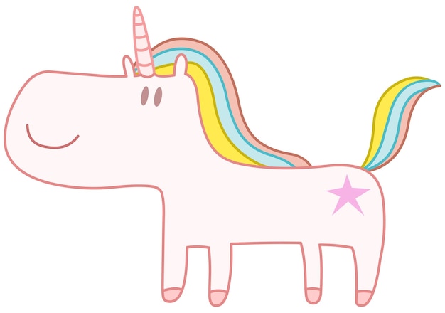 El feliz y lindo unicornio.