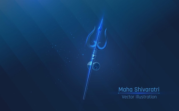 Feliz Maha Shivaratri o Noche de Shivas con un tridente