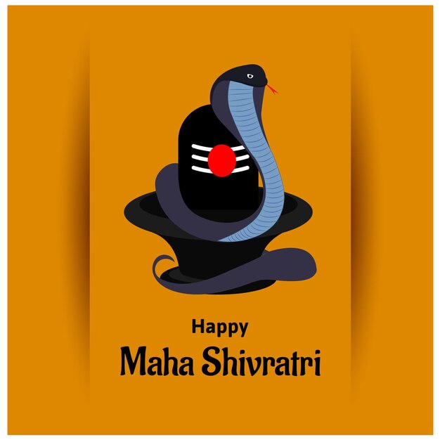 Feliz maha shivratri festival hindú indio celebración ilustraciones vectoriales