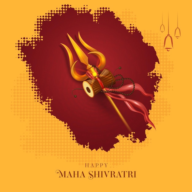 Feliz Maha Shivratri Festival Vector Plantilla de diseño de fondo