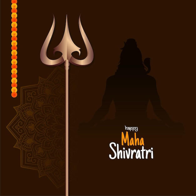 Vector feliz maha shivratri el fondo de la celebración del festival tradicional indio