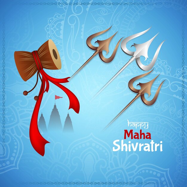 Feliz Maha Shivratri hindú Fondo del festival cultural indio