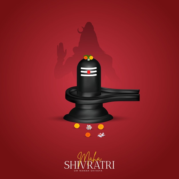 Vector feliz maha shivratri en las redes sociales