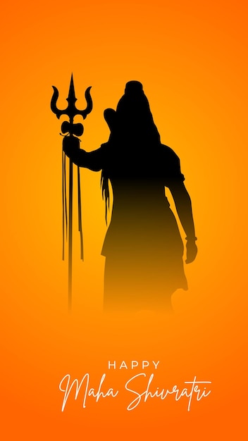 Vector feliz maha shivratri en las redes sociales