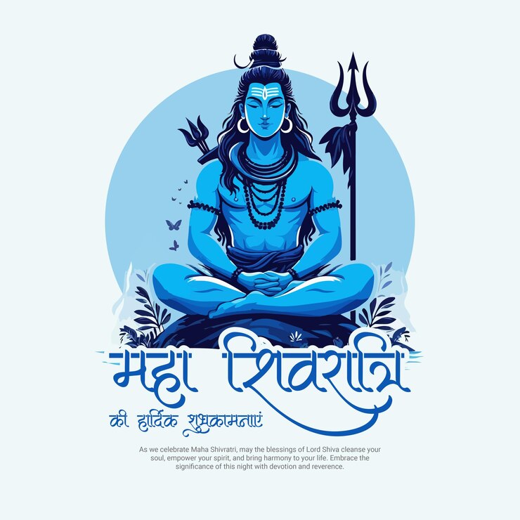 Feliz Maha Shivratri el Señor Shiva con Har Har Mahadeva en las redes sociales