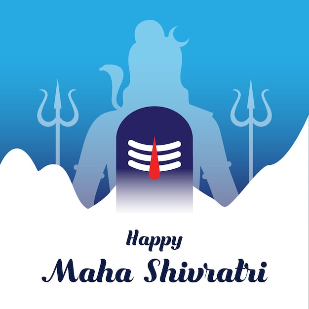 Vector feliz mahashivratri desea fondo creativo