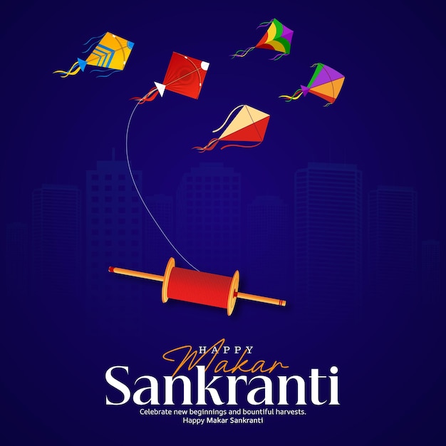 feliz makar sankranti publicación en redes sociales