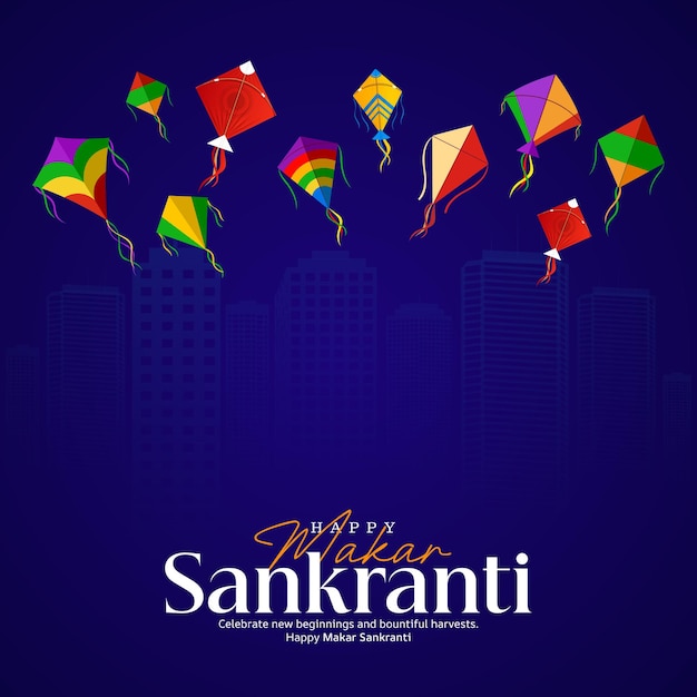 feliz makar sankranti publicación en redes sociales