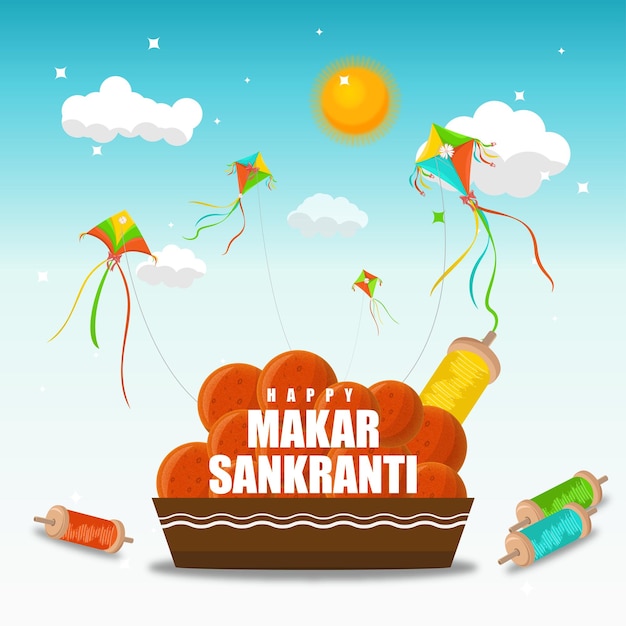 Feliz makar sankranti vector 1