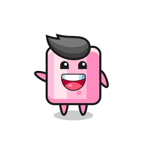 feliz malvavisco lindo personaje de mascota