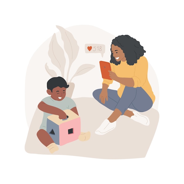 Feliz con me gusta ilustración vectorial de dibujos animados aislados