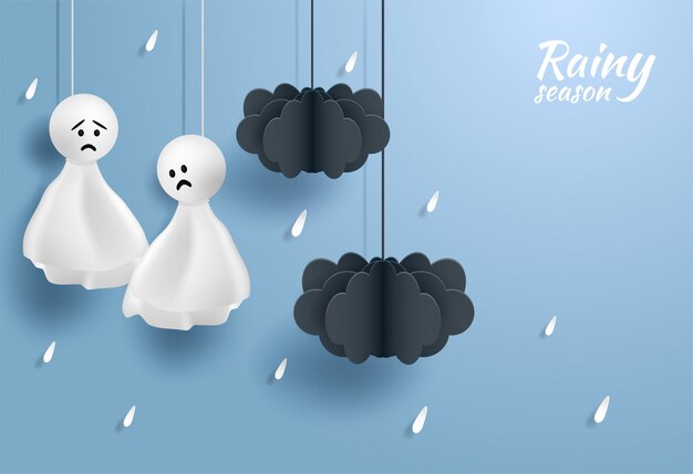 Feliz monzón, fondo de temporada de lluvias