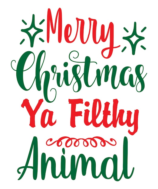 Feliz Navidad animal sucio