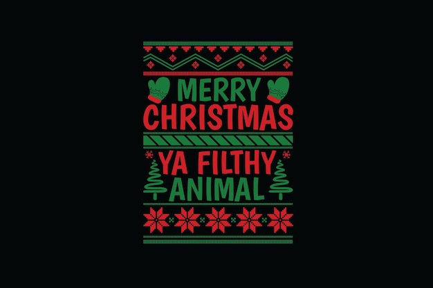 Feliz Navidad animal sucio