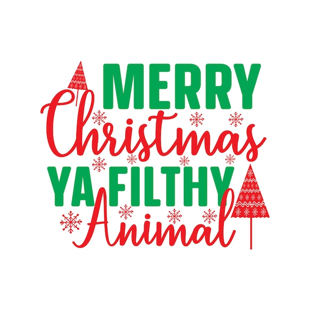 Feliz Navidad animal sucio