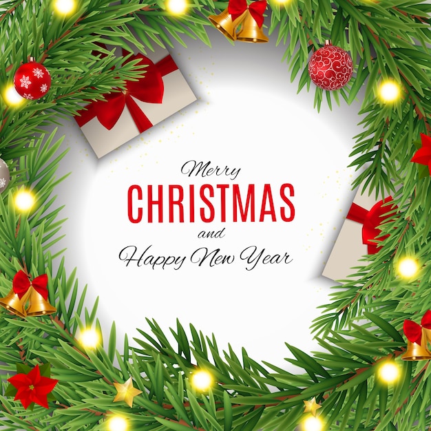 Feliz navidad y año nuevo fondo