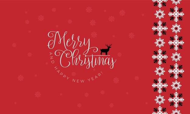 Feliz Navidad banner o postal fondo rojo