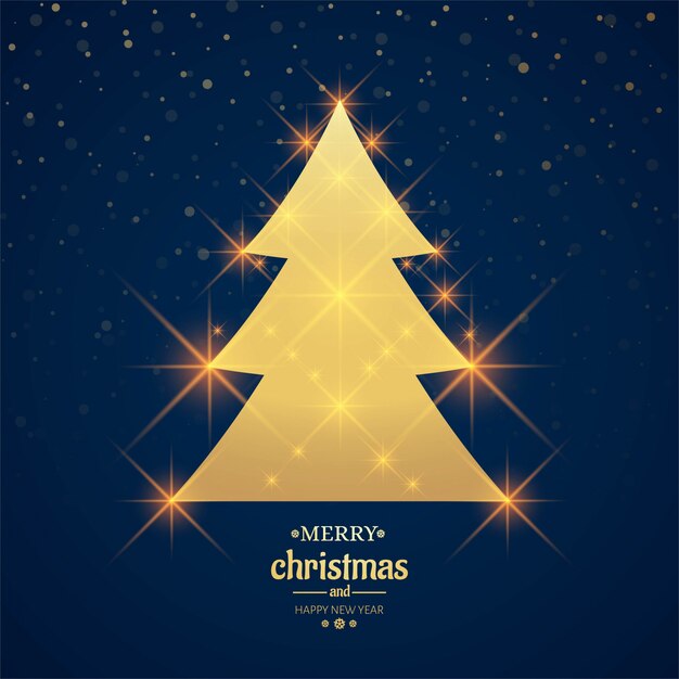 Feliz Navidad brillante árbol celebración tarjeta de felicitación