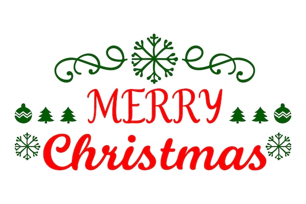 Feliz Navidad caligrafía arte de ilustración vectorial