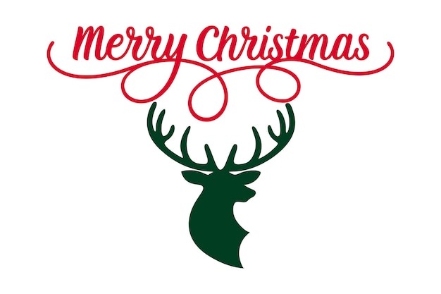 Feliz Navidad caligrafía ilustración de arte vectorial