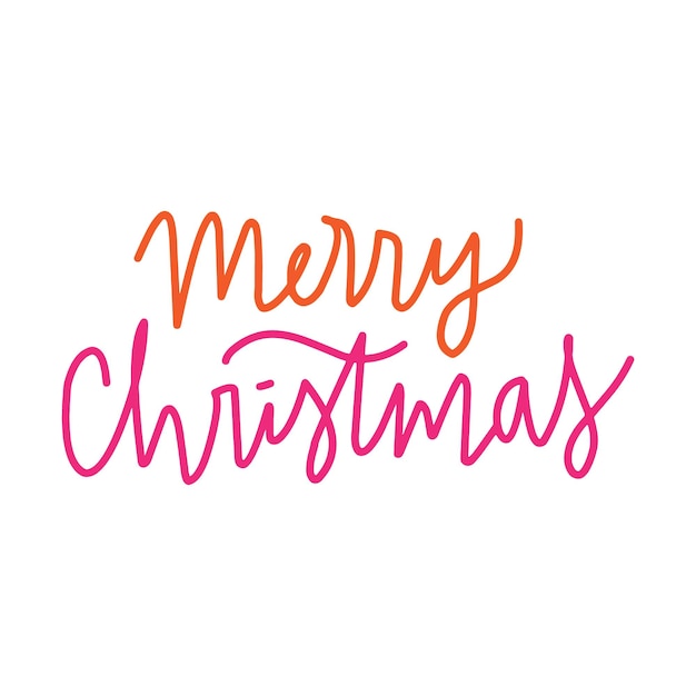 Feliz Navidad Caligrafía vectorial con elegante fondo blanco