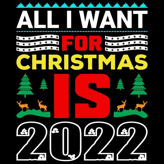 FELIZ NAVIDAD CAMISETA VECTOR 2022