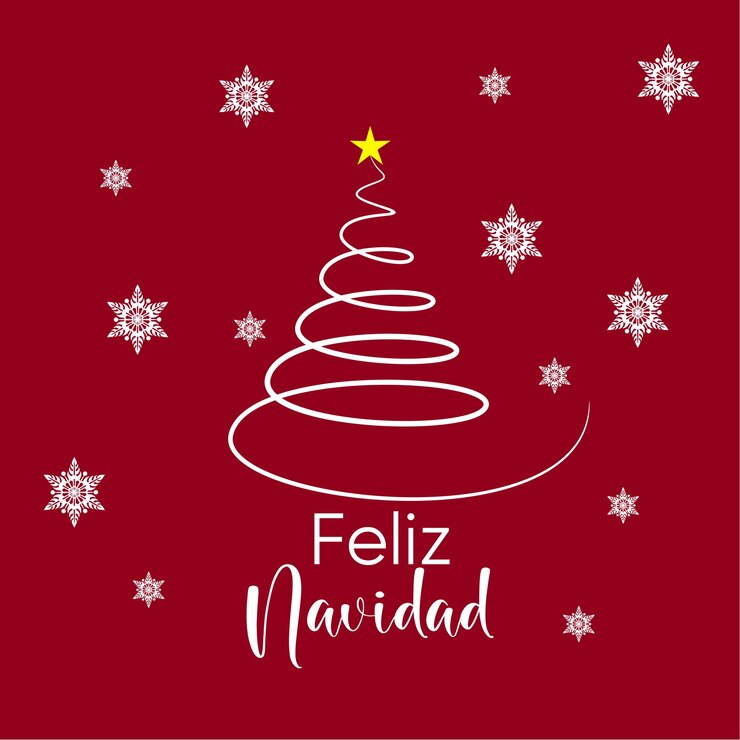 Feliz Navidad cartel español, Feliz Navidad feliz navidad fondo rojo y blanco, feliz x mas