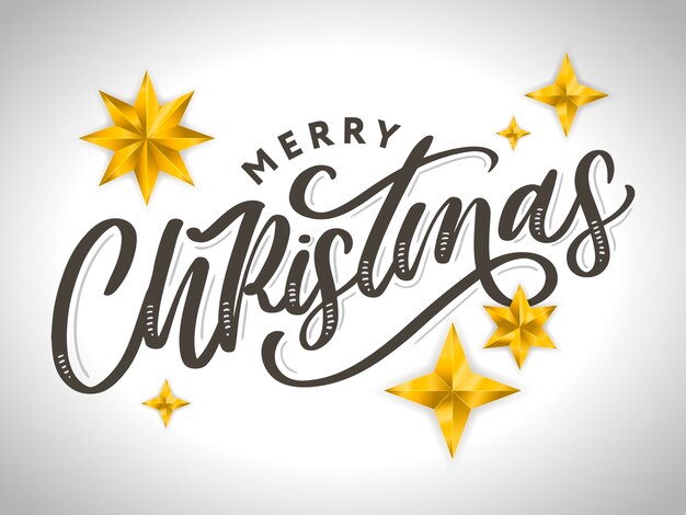 Feliz Navidad Cartel hermoso de la tarjeta de felicitación con la palabra del texto negro de la caligrafía. Elementos dibujados a mano.