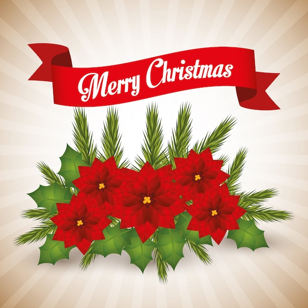 Feliz navidad colorido tarjeta gráfica