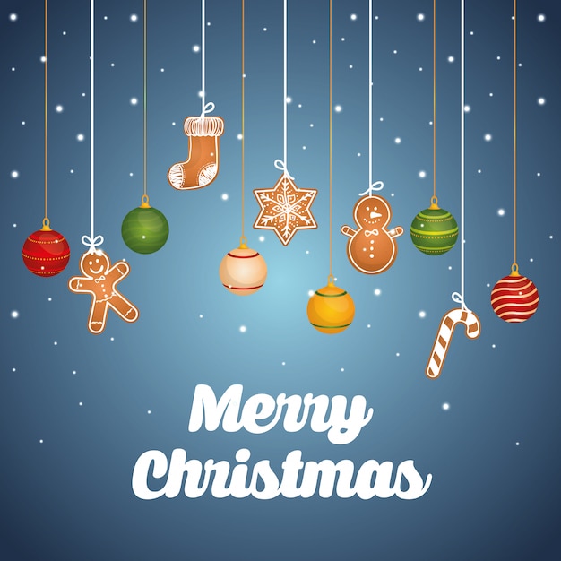 Feliz navidad colorido tarjeta gráfica