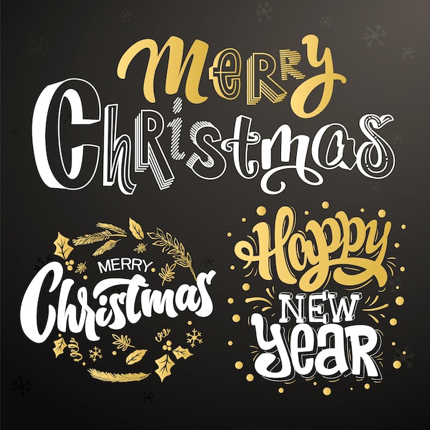 Feliz Navidad conjunto de letras.