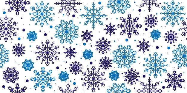 Feliz Navidad copos de nieve azules fondo de decoración