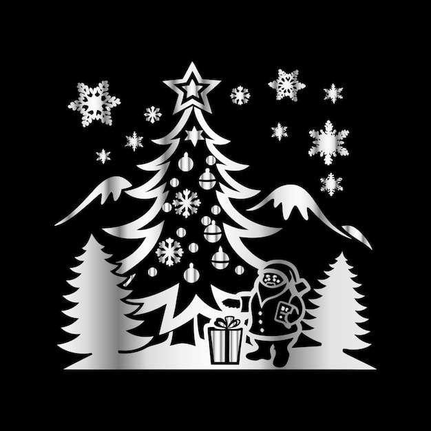 Feliz Navidad Deseos amp Año Nuevo Alegría Elegante tipografía para tarjetas Regalos y pancartas