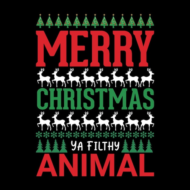 Feliz Navidad, diseñador de camisetas de animales sucios.
