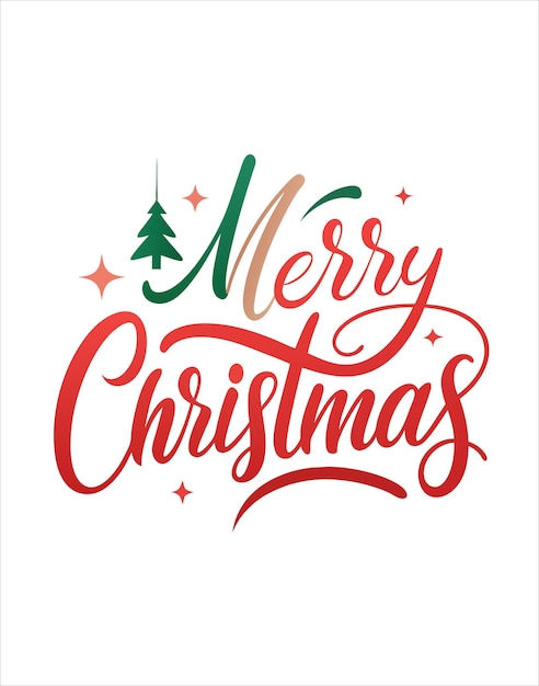 Feliz Navidad Diseño de camisetas de tipografía