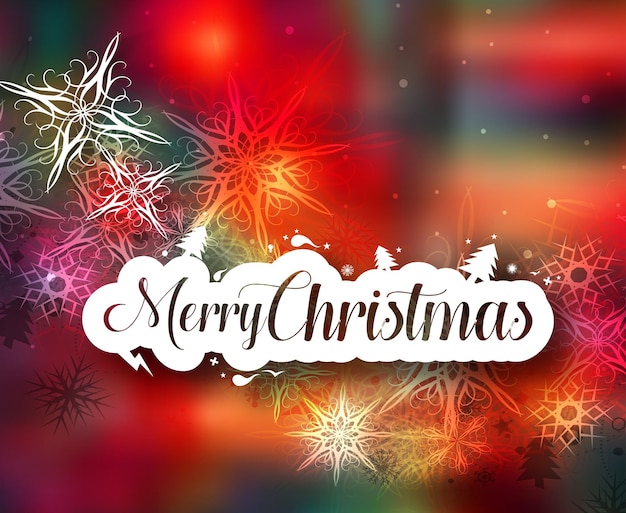 Feliz Navidad diseño colorido.