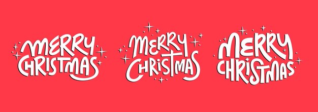 Feliz Navidad diseño dibujado a mano Feliz Xmas tipografía de letras