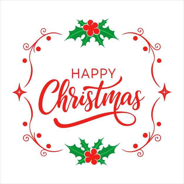 Feliz Navidad Diseño de Fronteras Arte vectorial