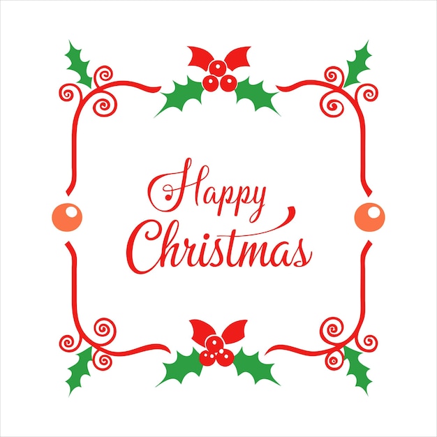 Feliz Navidad Diseño de Fronteras Arte vectorial