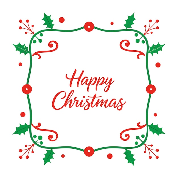 Feliz Navidad Diseño de Fronteras Arte vectorial