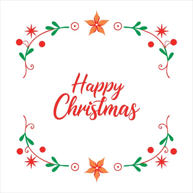 Feliz Navidad Diseño de Fronteras Arte vectorial