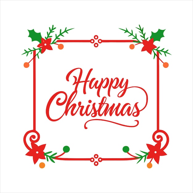 Feliz Navidad Diseño de Fronteras Arte vectorial