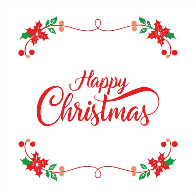 Feliz Navidad Diseño de Fronteras Arte vectorial