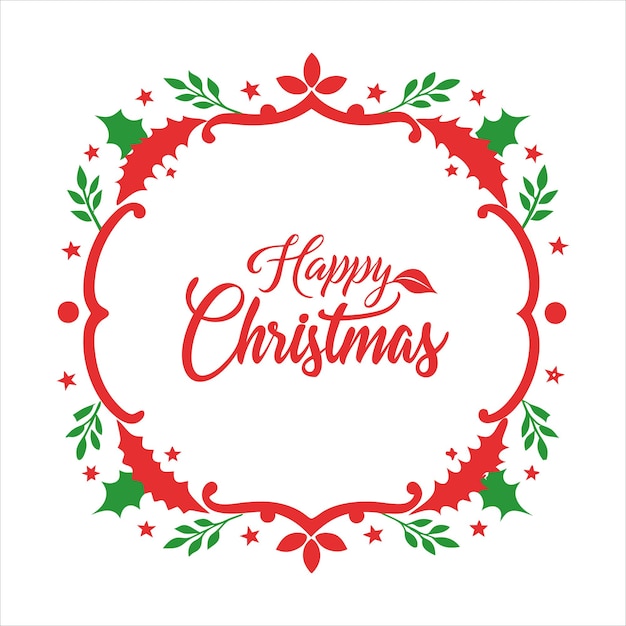 Feliz Navidad Diseño de Fronteras Arte vectorial