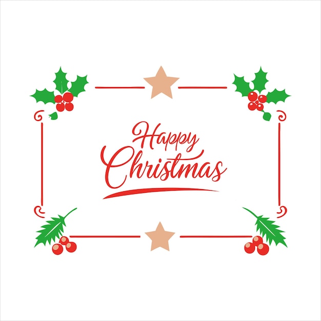 Feliz Navidad Diseño de Fronteras Arte vectorial