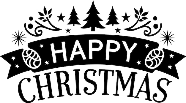 Feliz Navidad diseño svg