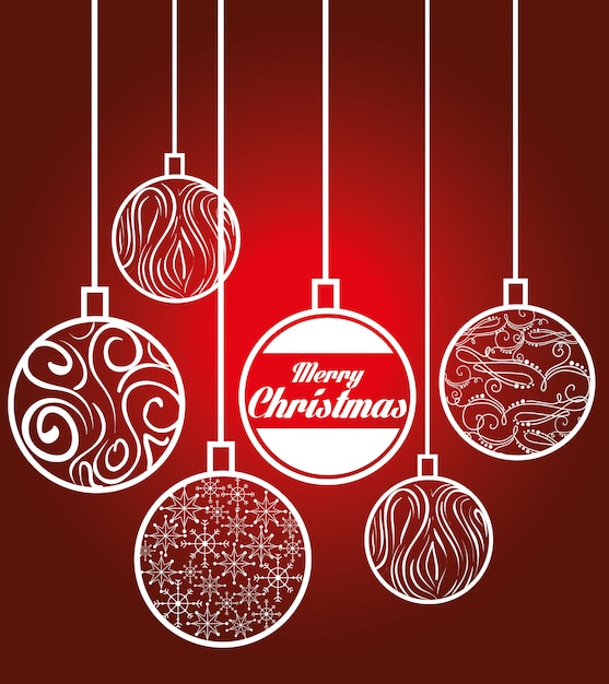 Feliz Navidad diseño de tarjetas coloridas