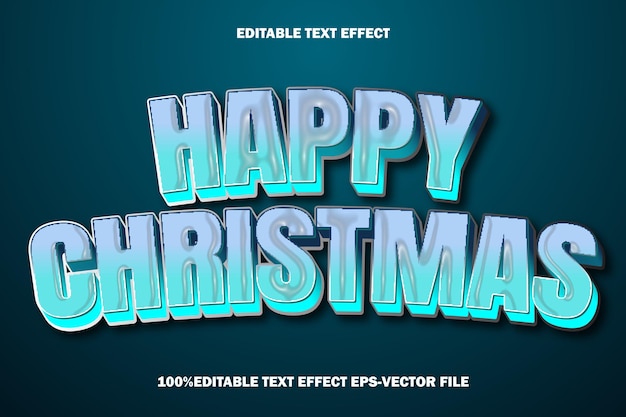 Feliz Navidad Efecto De Texto Editable Estilo Degradado De Relieve 3D