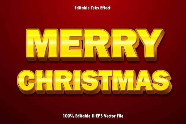 Feliz Navidad Efecto De Texto Editable Estilo Degradado De Relieve 3d
